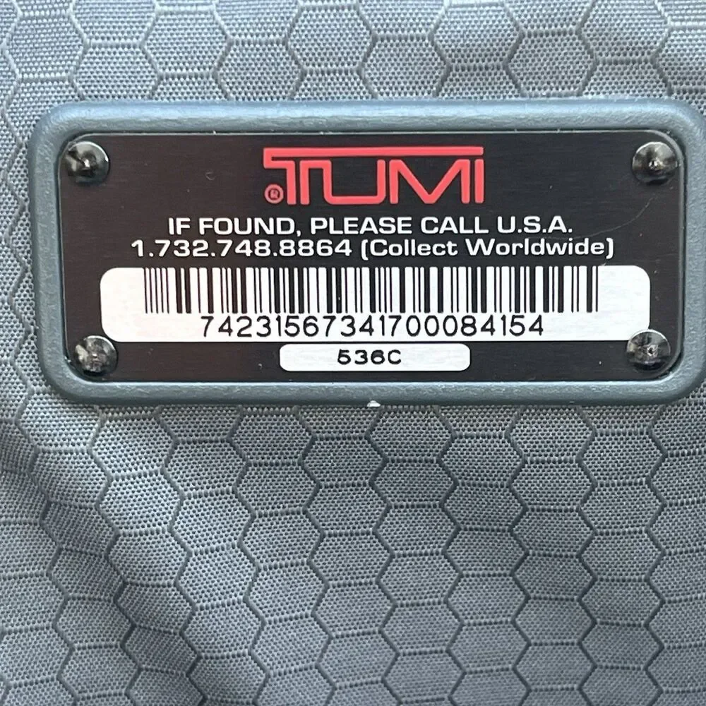Tumi Tri-Fold Carry On Travel Garment Bag Ballistic Nylon Crossbody Black 22”